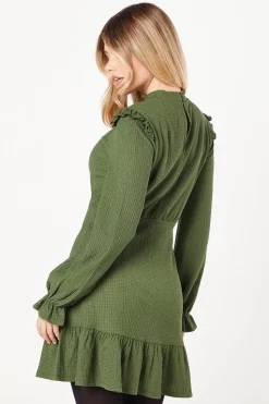 Frill Neck Mini Dress
