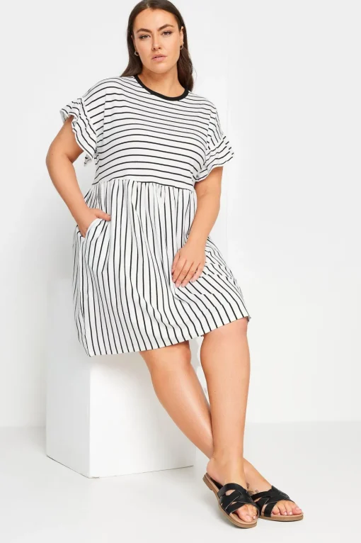 Frill Sleeve Smock Mini Dress