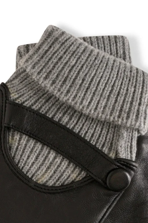 Gift Boxed Knitted Cuff Leather Gloves