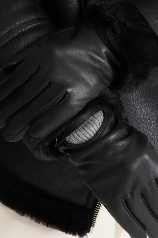 Gift Boxed Knitted Cuff Leather Gloves