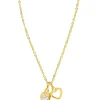Gift Packaged 'Kouris' 18ct Yellow Gold Plated 925 Silver & Cubic Zirconia Necklace