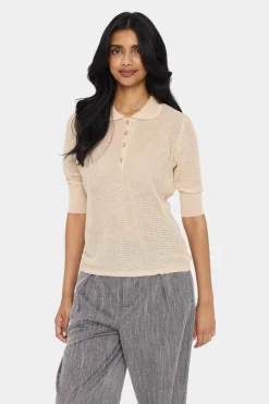 GizetteSZ Half Sleeve Polo Pullover-