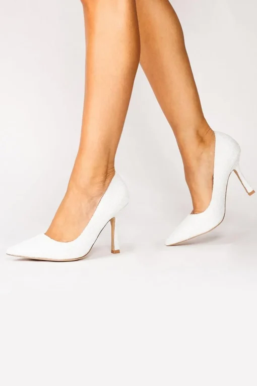 Glitter 'Cassia' High Heel Court Shoes
