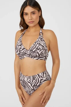 Gorgeous Animal Non Padded Plunge Underwire Bikini Top