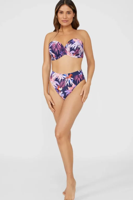 Gorgeous Arianna Palm Padded Strapless Bikini Top