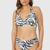 Gorgeous Zebra Plunge Non Pad Bikini Top