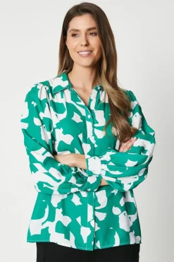 Green Abstract Shirt