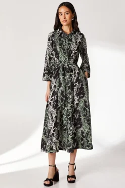 Green Snake Shirt Dress