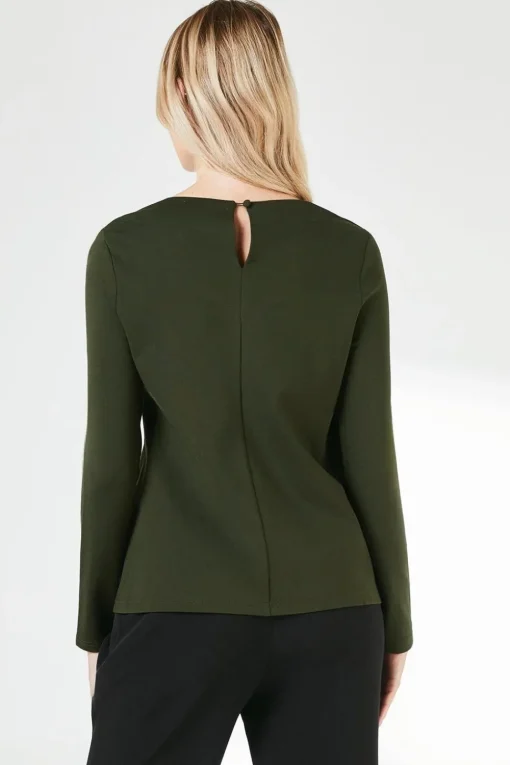 Green Trim Detail Ponte Top