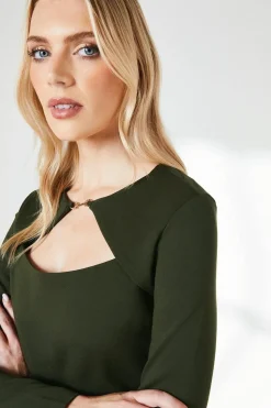 Green Trim Detail Ponte Top