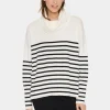 GrilaSZ Cowl Neck Stripe Pullover-