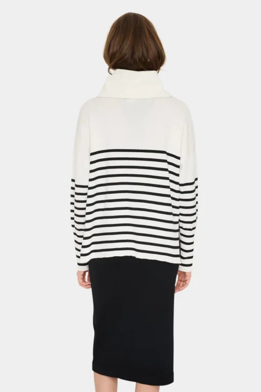 GrilaSZ Cowl Neck Stripe Pullover-