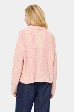 GustaSZ Collar Button Melange Cardigan-