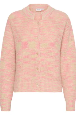 GustaSZ Collar Button Melange Cardigan-