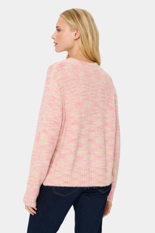 GustaSZ Crew Neck Melange Knit Pullover-