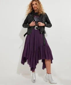 Handkerchief Hem Maxi Skirt