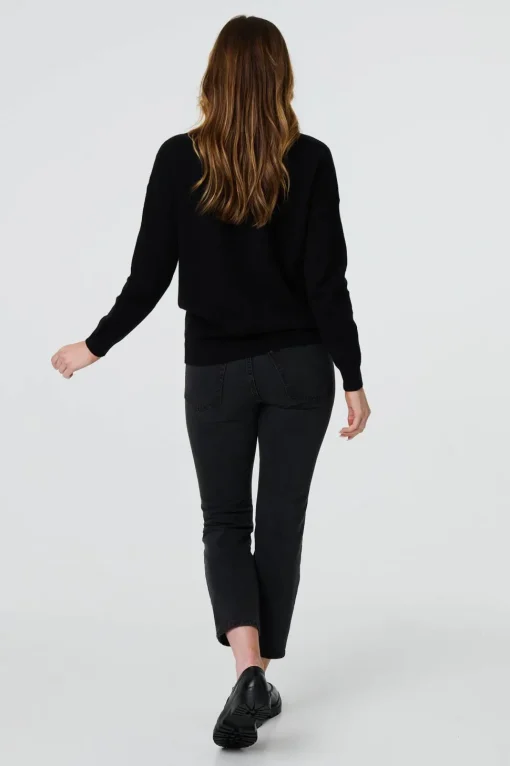Heart Embellished Long Sleeve Jumper