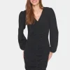 HelaSZ Slim Fit V-neck Glitter Dress-