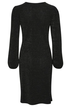 HelaSZ Slim Fit V-neck Glitter Dress-