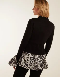 High Neck 2 In 1 Printed Jumper