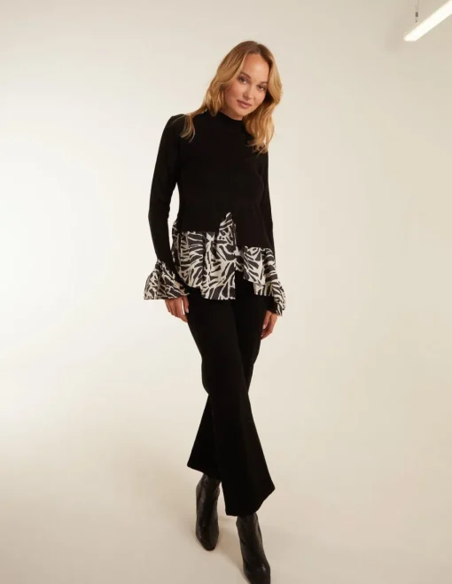 High Neck 2 In 1 Printed Jumper