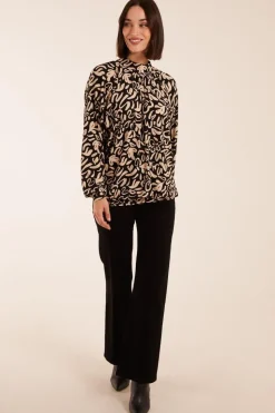 High Neck Batwing Top