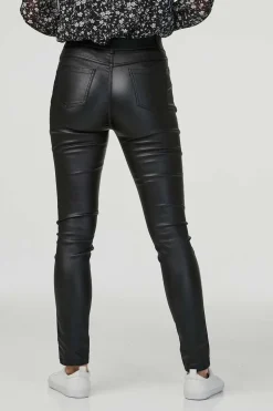 High Rise Coated Skinny Jeans