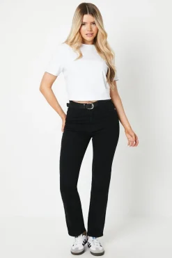 High Rise Comfort Stretch Straight Leg Jean