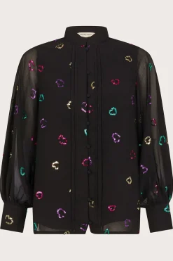 Hope Heart Sequin Blouse