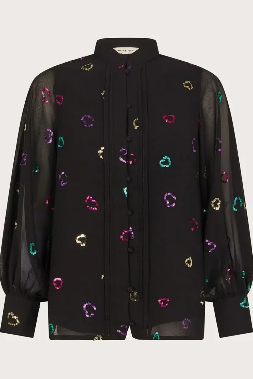 Hope Heart Sequin Blouse