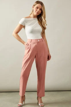Horn Button Tapered Trousers