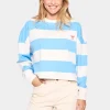 Idahella Long Sleeve Stripe Sweatshirt-Striped
