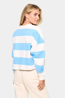 Idahella Long Sleeve Stripe Sweatshirt-Striped