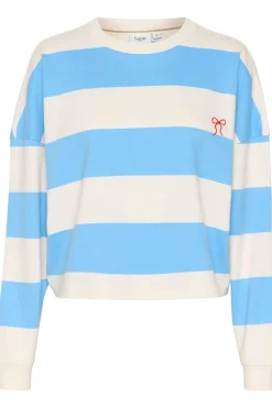 Idahella Long Sleeve Stripe Sweatshirt-Striped
