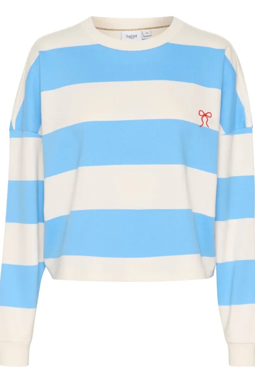 Idahella Long Sleeve Stripe Sweatshirt-Striped