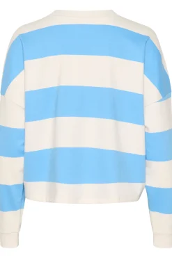 Idahella Long Sleeve Stripe Sweatshirt-Striped