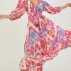 Ikat Print Maxi Dress