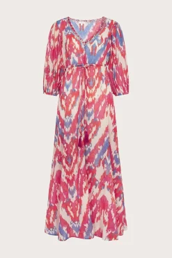 Ikat Print Maxi Dress