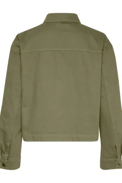 IluSZ Boxy Fit Dyed Denim Jacket -