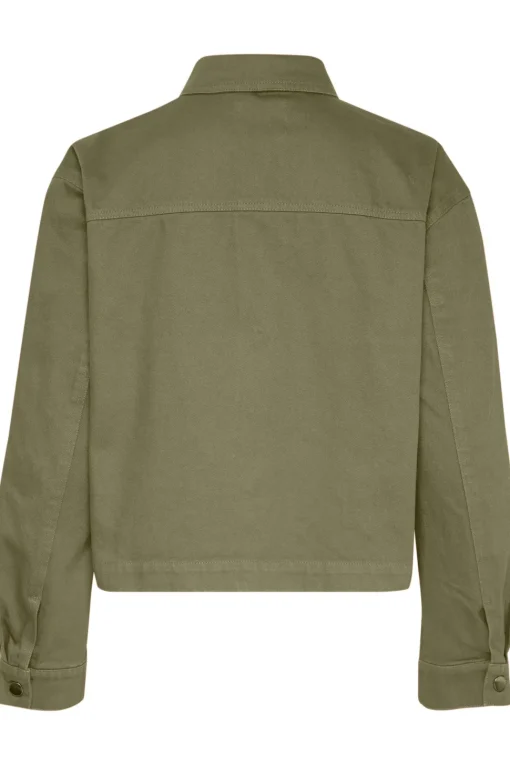 IluSZ Boxy Fit Dyed Denim Jacket -