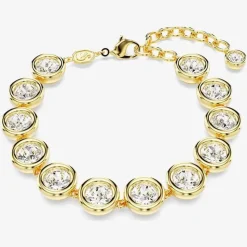 Imber Gold Plated White Crystal Bracelet 5682586