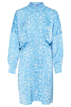 ImenaSZ Above Knee Printed Shirt Dress-