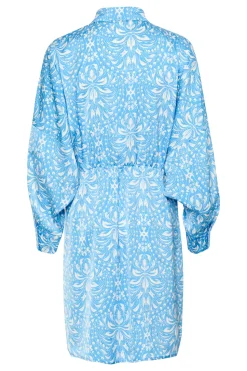 ImenaSZ Above Knee Printed Shirt Dress-