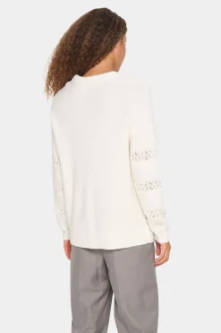 IngelaSZ Lace And Rib Knit Pullover-
