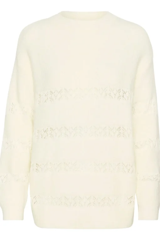 IngelaSZ Lace And Rib Knit Pullover-