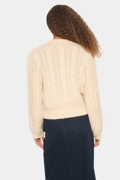 IvalaSZ Pearl Detail Knit Cardigan-