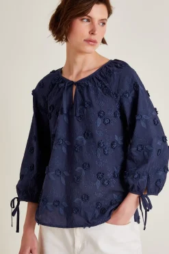 Ivy Floral Embroidered Blouse