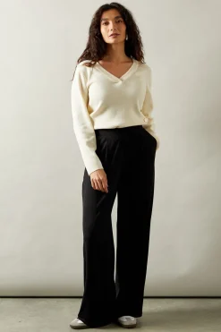 Jersey Wide Leg Trouser
