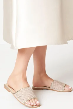 Kala Diamante Mesh Flat Mule Sandals