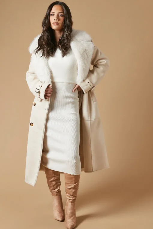 Kenia Faux Suede High Block Heel Pointed Knee Boot